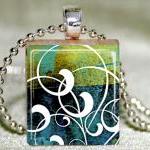 Batik Swirls Scrabble Tile ..