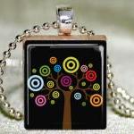 Colorful Tree Scrabble Pend..