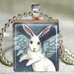 Angel Bunny Scrabble Pendan..