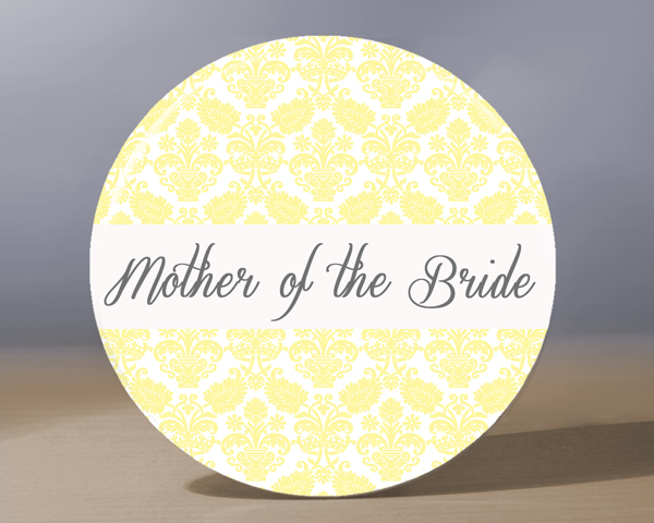 Pocket Mirror - Mother of the Bride Pocket Mirror - Pale Yellow